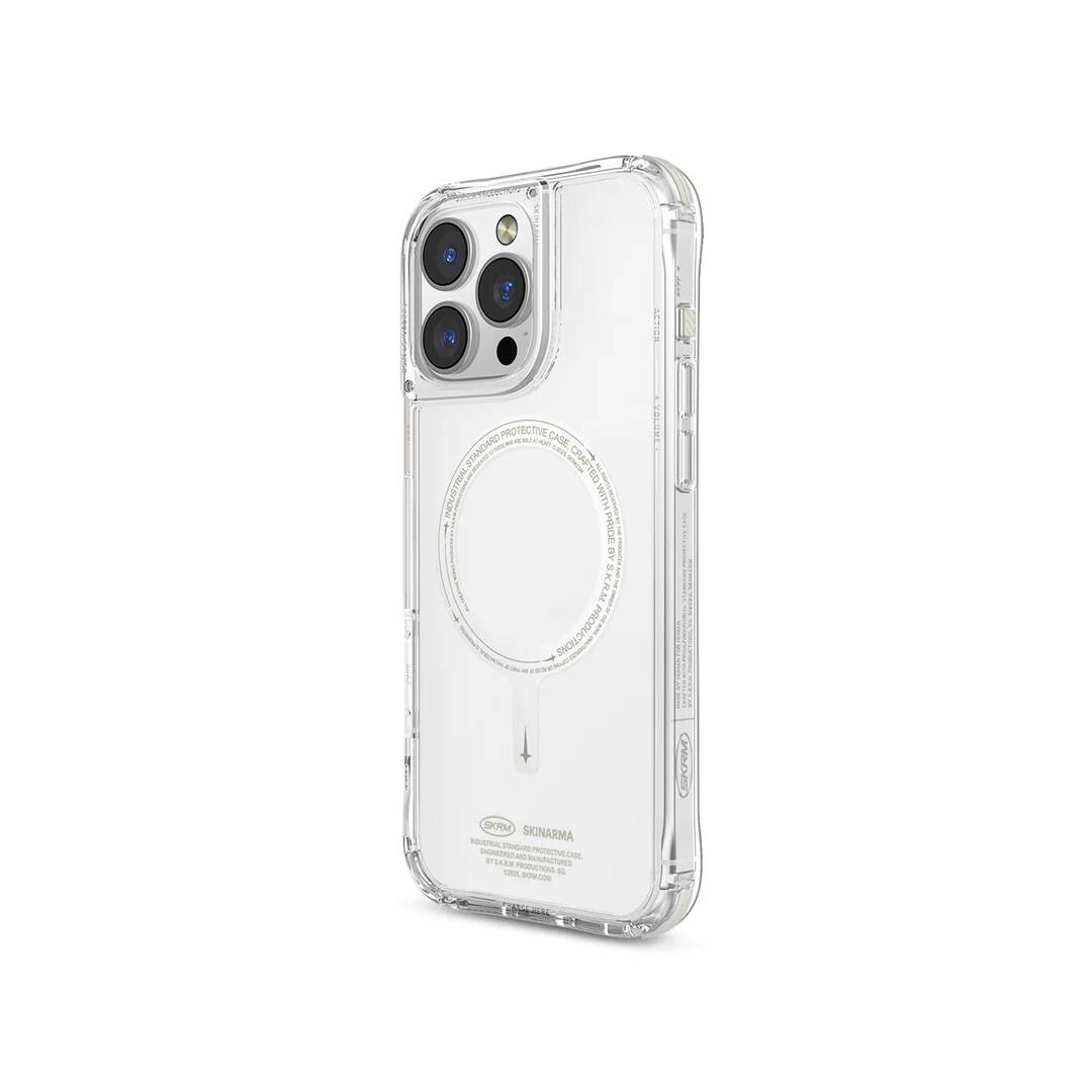 iPhone 16 Pro Max M-safe Şarj Özellikli Şeffaf Airbag Tasarımlı Skinarma Saido Nightglow Kılıf iPhone 16 Pro Max M-safe Şarj Özellikli Şeffaf Airbag Tasarımlı Skinarma Saido Nightglow Kılıf